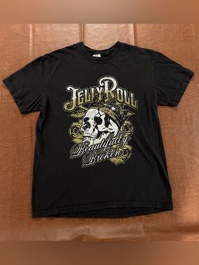 Jelly Roll Beautifully Broken Band Shirt - Size Large